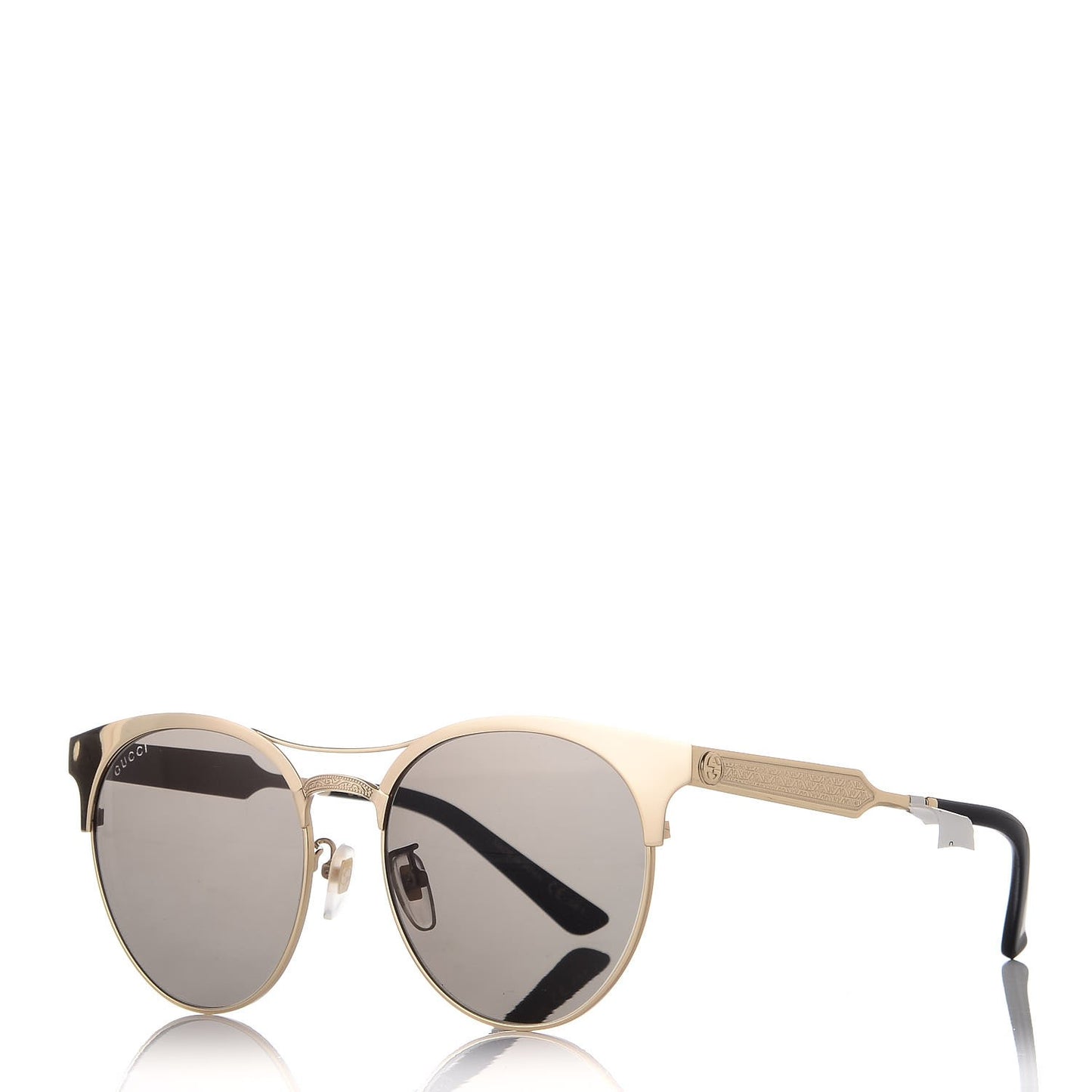 Round Metal GG0075SK Sunglasses Gold