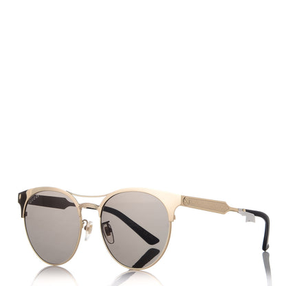 Gucci Round Metal GG0075SK Sunglasses Gold 1 of 7