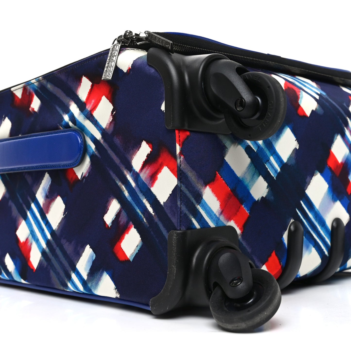 Nylon Airline Printed Coco Case Trolley Blue Red White