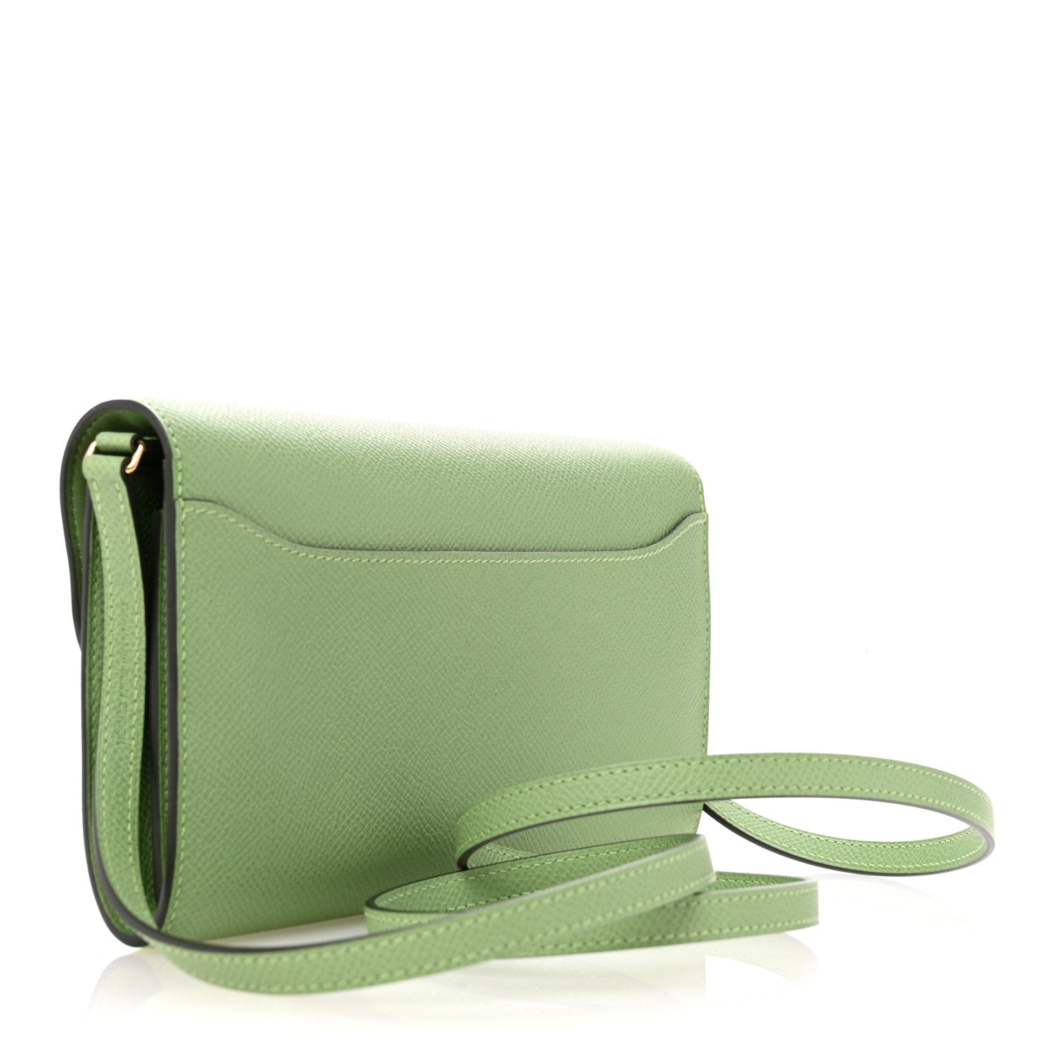 Hermes Epsom Alligator Lizard Constance Wallet To Go Vert Criquet Cactus Beige Sable Ombre 3 of 10