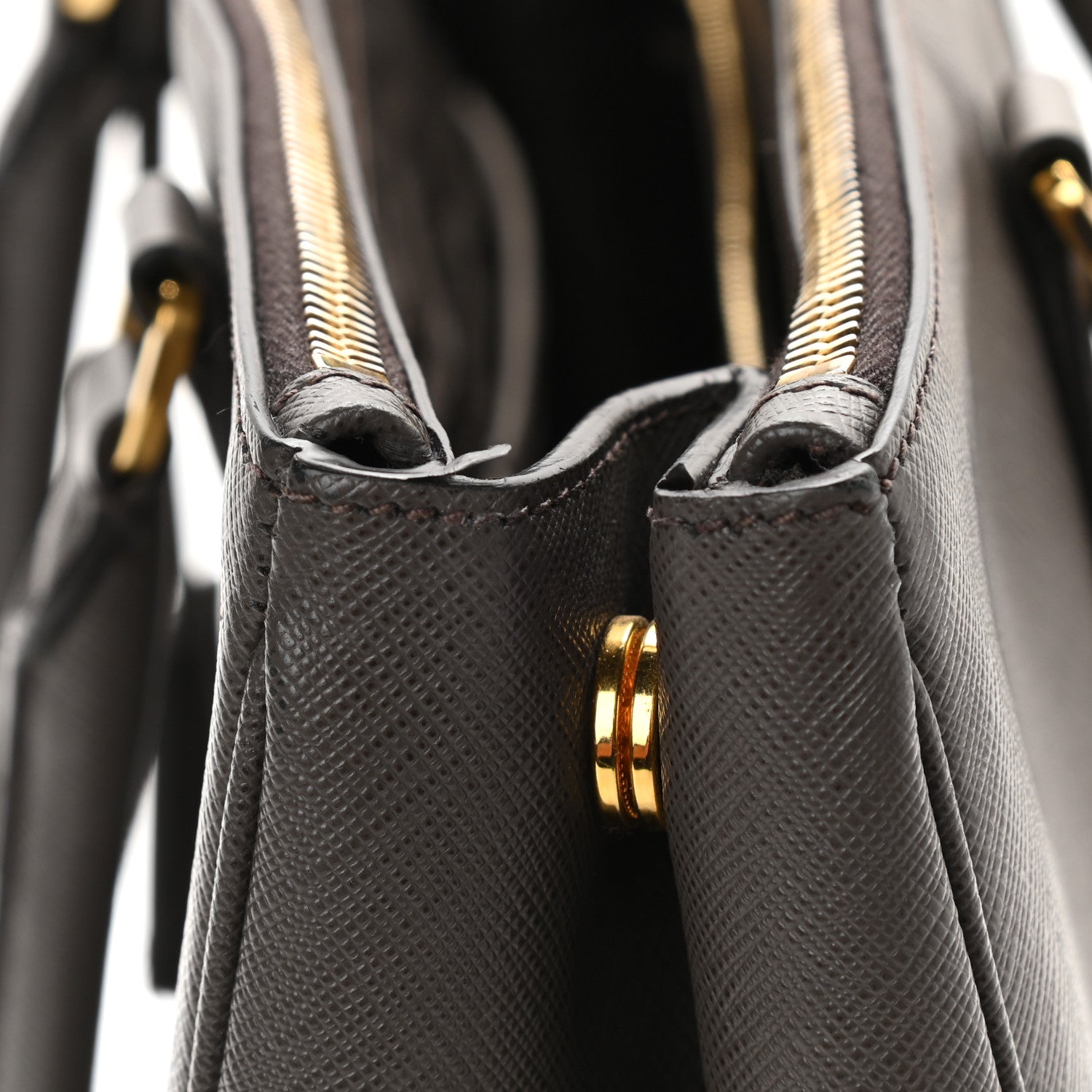 Prada Saffiano Lux Large Galleria Double Zip Tote Grafite 10 of 11