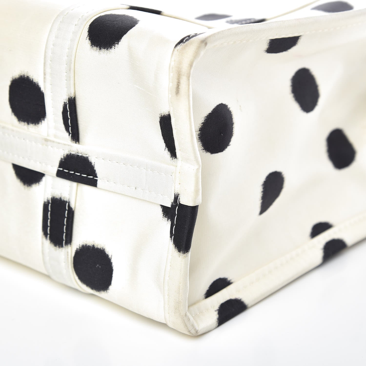 Balenciaga Silk Polka Dot S Bazar Shopper Tote White Black 16 of 18
