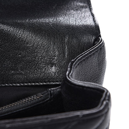 Saint Laurent Sheepskin Matelasse Chevron Monogram Medium College Bag Black 12 of 12