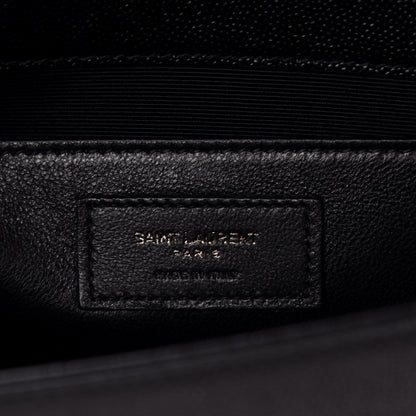 Saint Laurent Grain De Poudre Medium Classic Monogram Kate Satchel Black 7 of 10