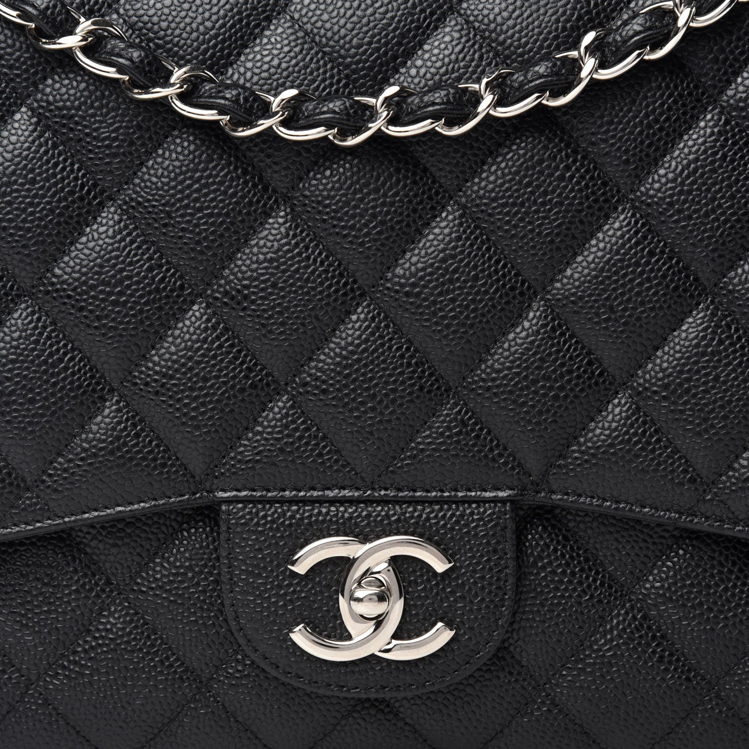 Chanel Caviar Quilted Maxi Double Flap Black 8 of 12