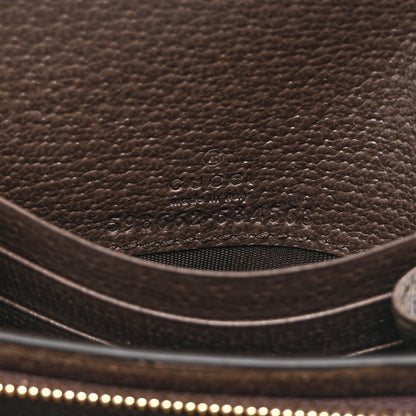 Gucci GG Supreme Monogram Textured Calfskin Web Ophidia Card Case Wallet Beige Ebony New Acero 6 of 9