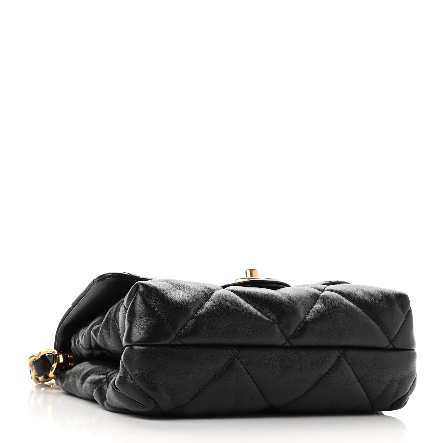 Chanel Lambskin Quilted Small Chain Top Handle Flap Black 4 of 10