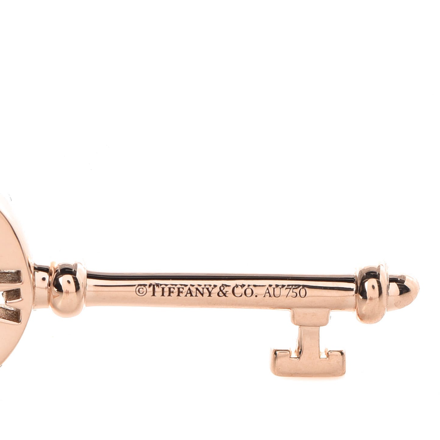 18K Yellow Gold Diamond Atlas Pierced Key Pendant Necklace