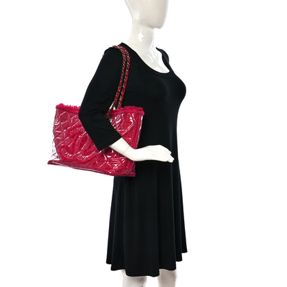 Chanel Vinyl Quilted Funny Tweed Tote Fuchsia 2 of 15