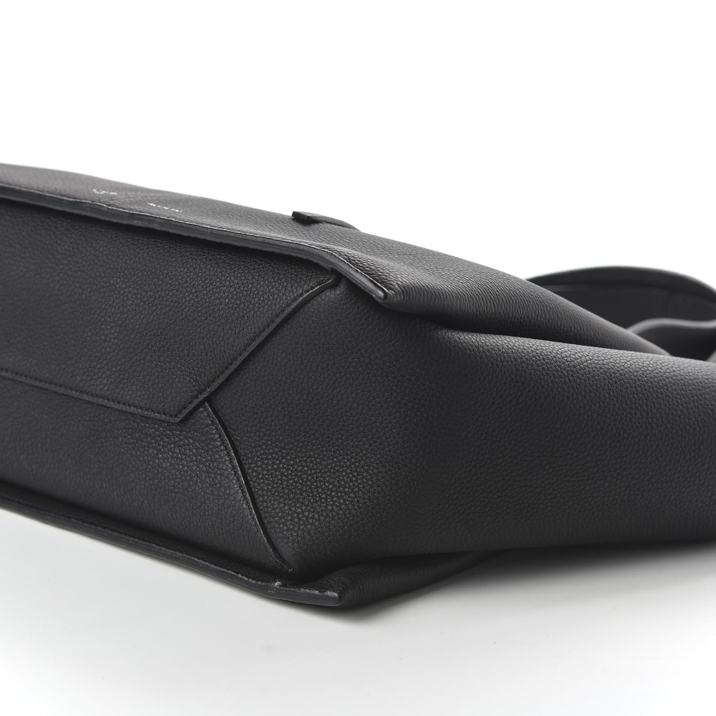 Baby Grained Calfskin Small Tri-Fold Bag Black