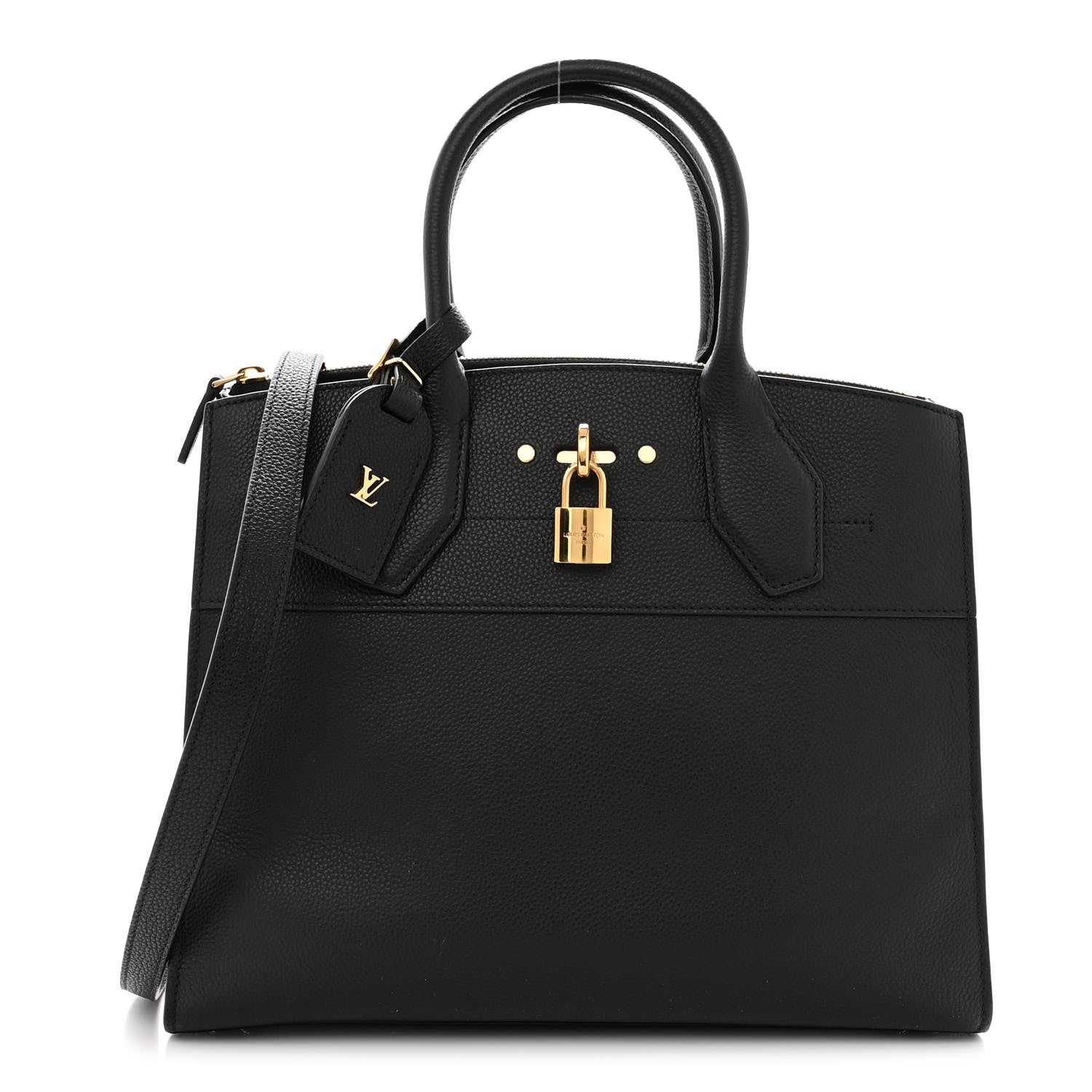 Louis Vuitton Taurillon City Steamer MM Black 1 of 9