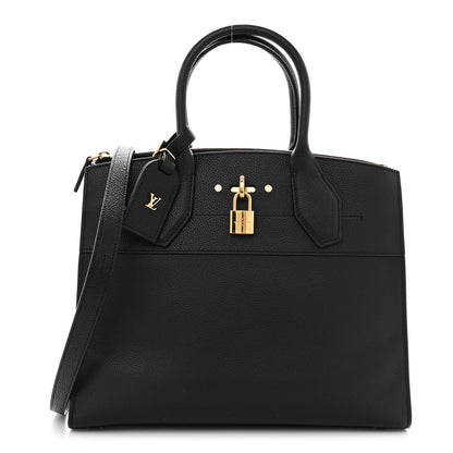 Louis Vuitton Taurillon City Steamer MM Black 1 of 9