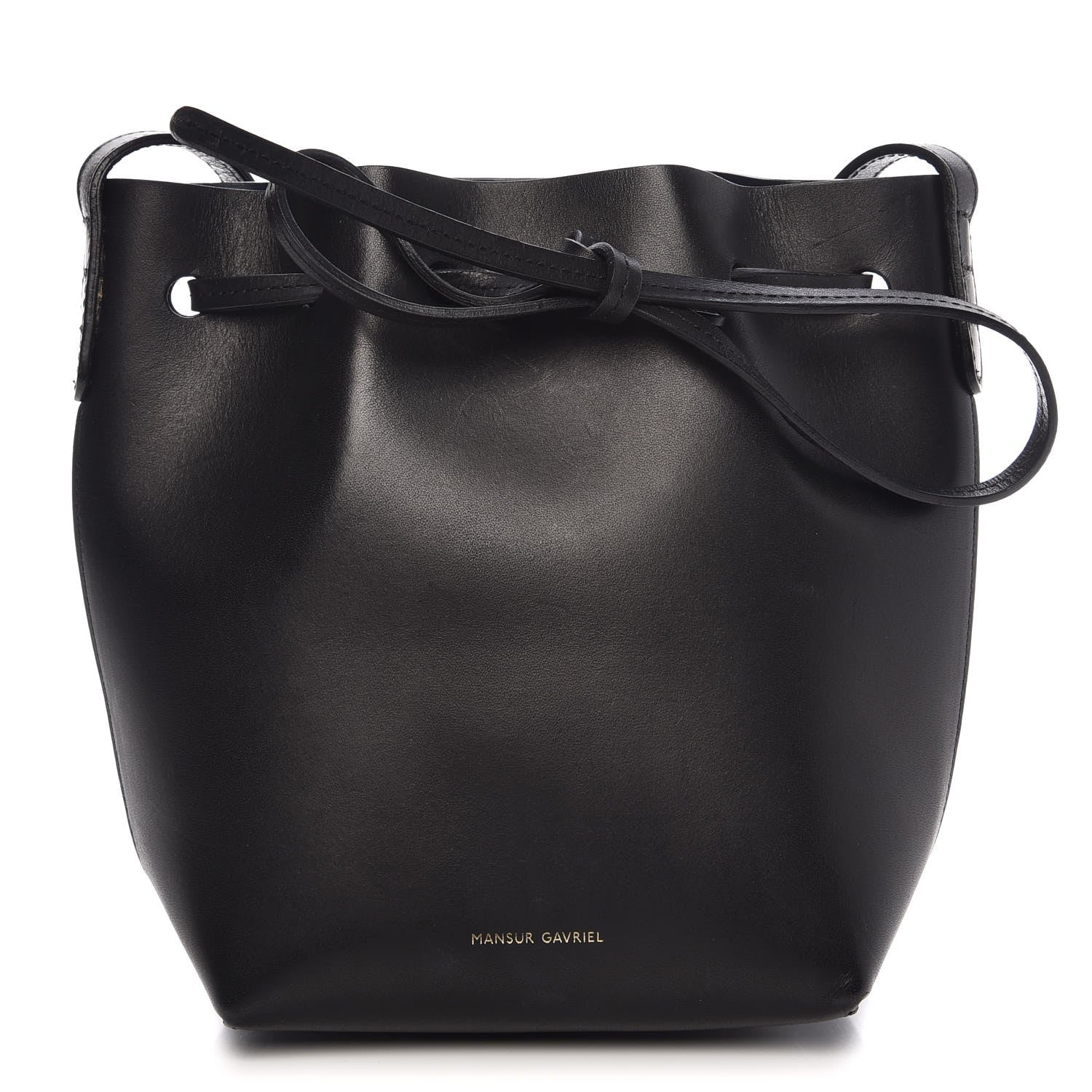 Mansur Gavriel Calfskin Mini Mini Bucket Bag Black 1 of 9