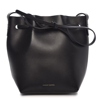 Mansur Gavriel Calfskin Mini Mini Bucket Bag Black 1 of 9