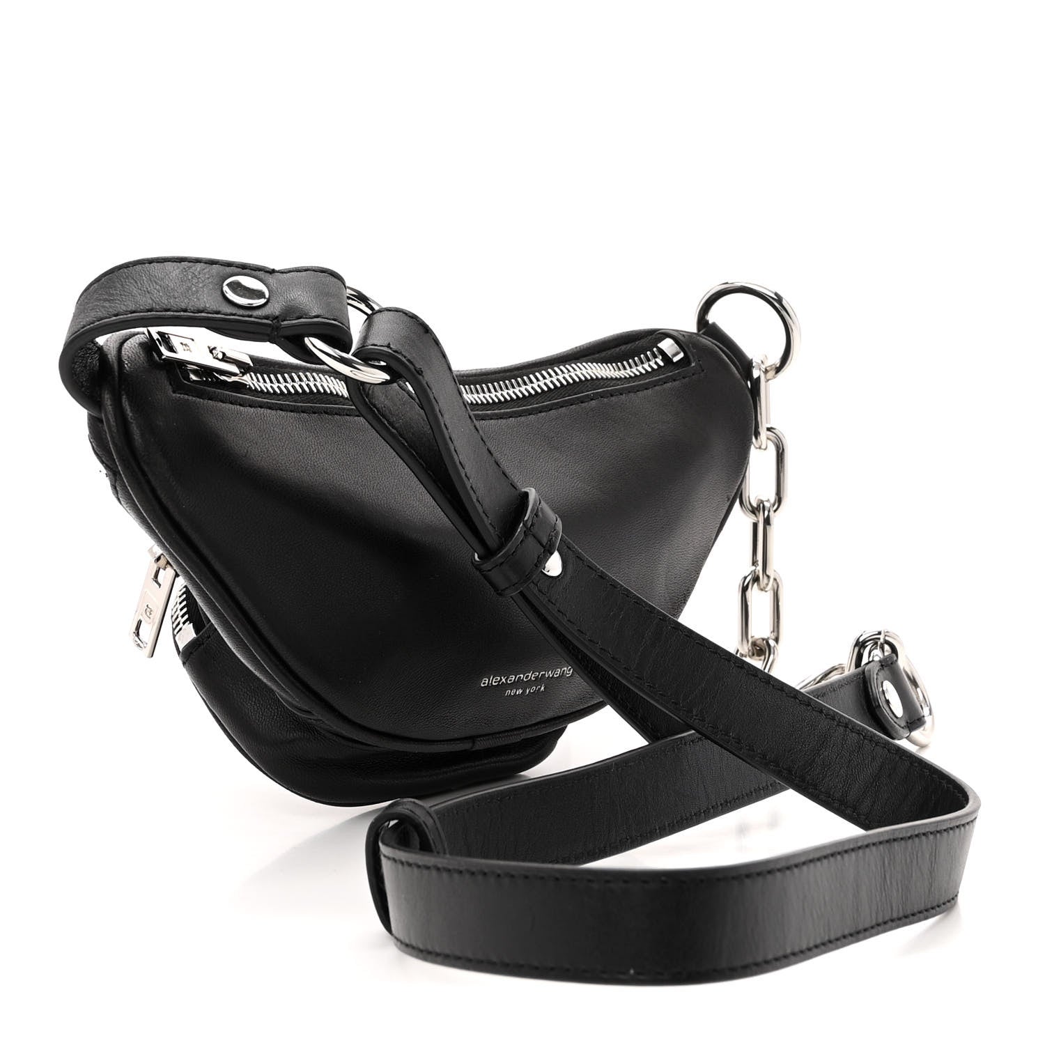 Alexander Wang Lambskin Mini Attica Belt Bag Black 3 of 9