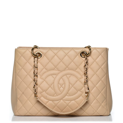 Chanel Caviar Quilted Grand Shopping Tote GST Beige Clair 1 of 7