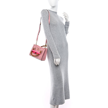 Gucci Wonka Grain Calfskin Mini Diana Tote Bag Wild Rose Fuxia Fluo 2 of 10