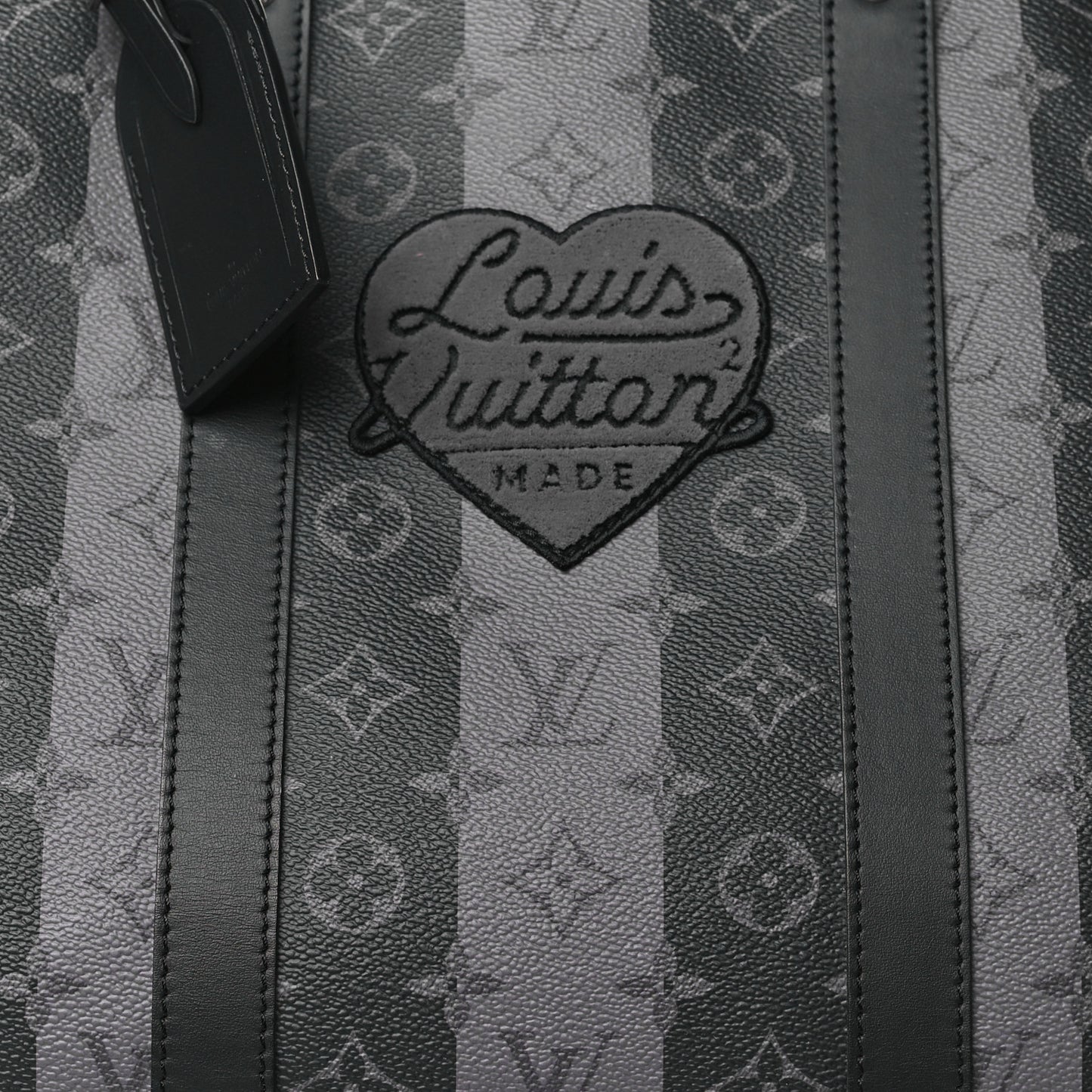 X NIGO Monogram Eclipse Stripes LV Keepall Bandouliere 50