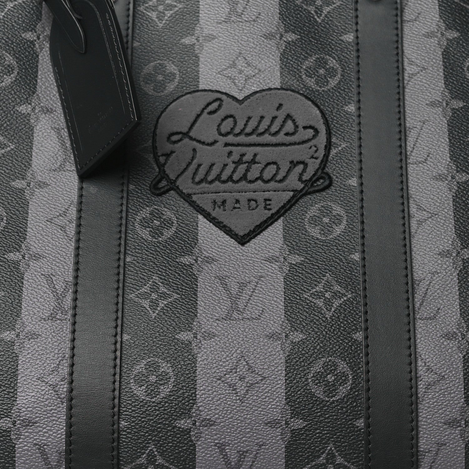 Louis Vuitton X NIGO Monogram Eclipse Stripes LV Keepall Bandouliere 50 6 of 8