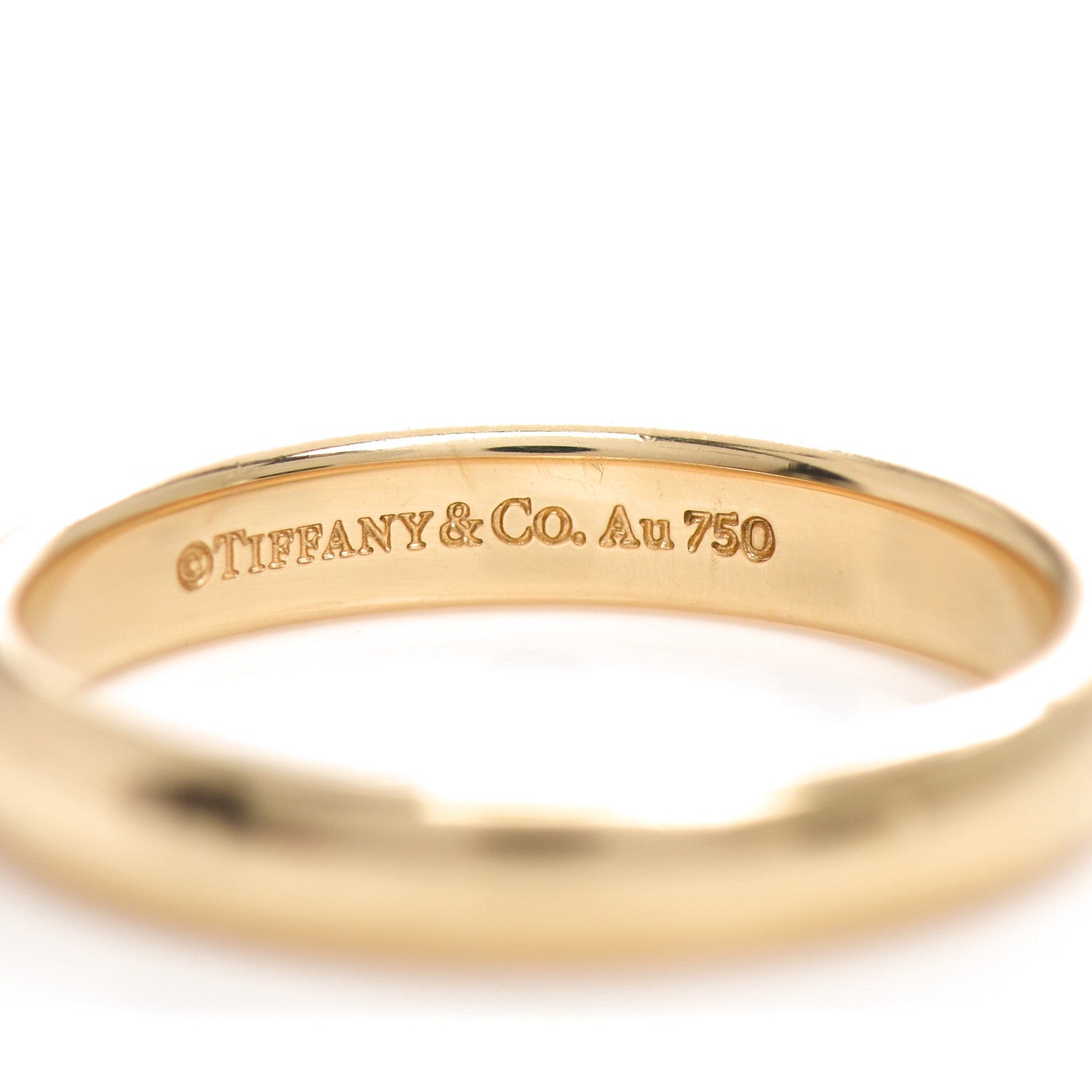 Tiffany 18K Yellow Gold 3mm Classic Wedding Band Ring 51 5.75 4 of 5