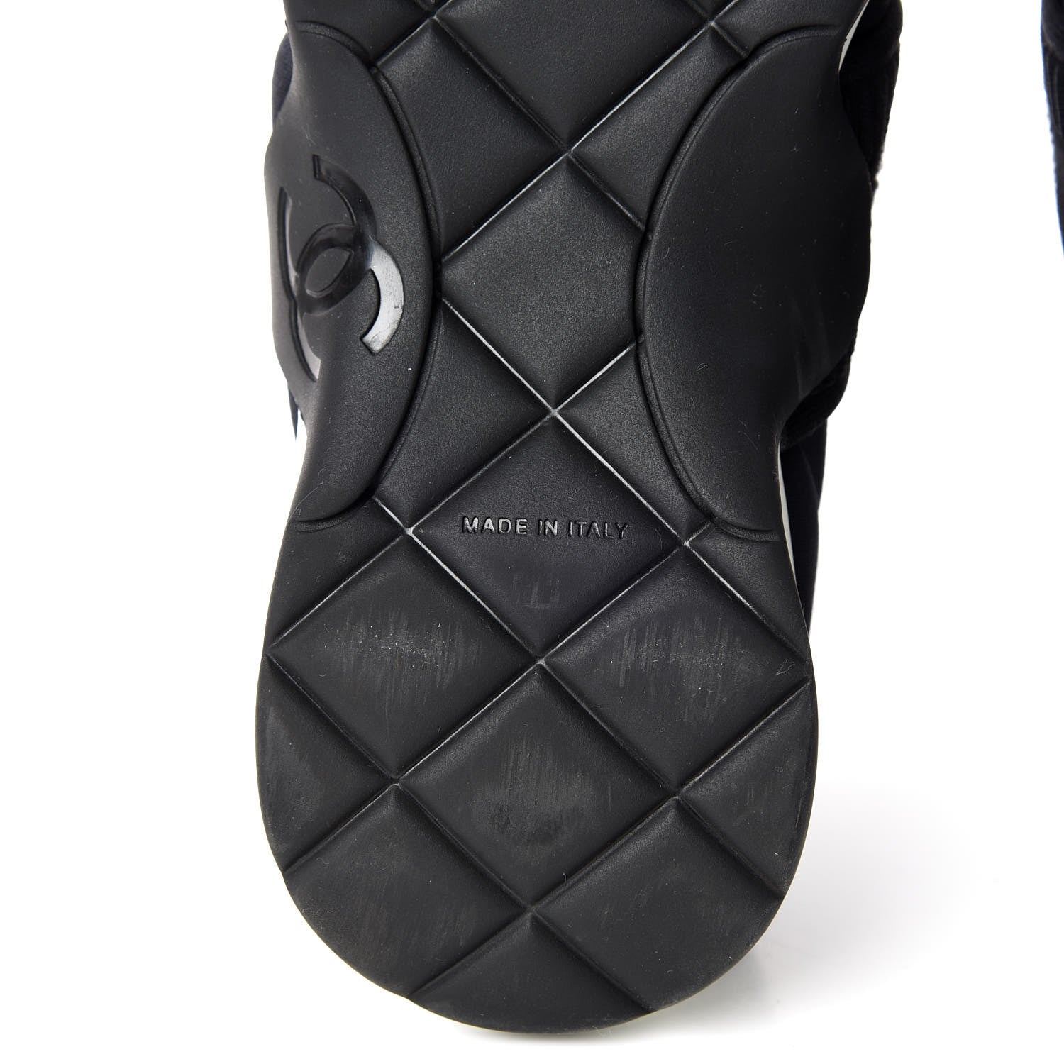 Chanel Stretch Fabric CC Sneakers 36 Black 6 of 7