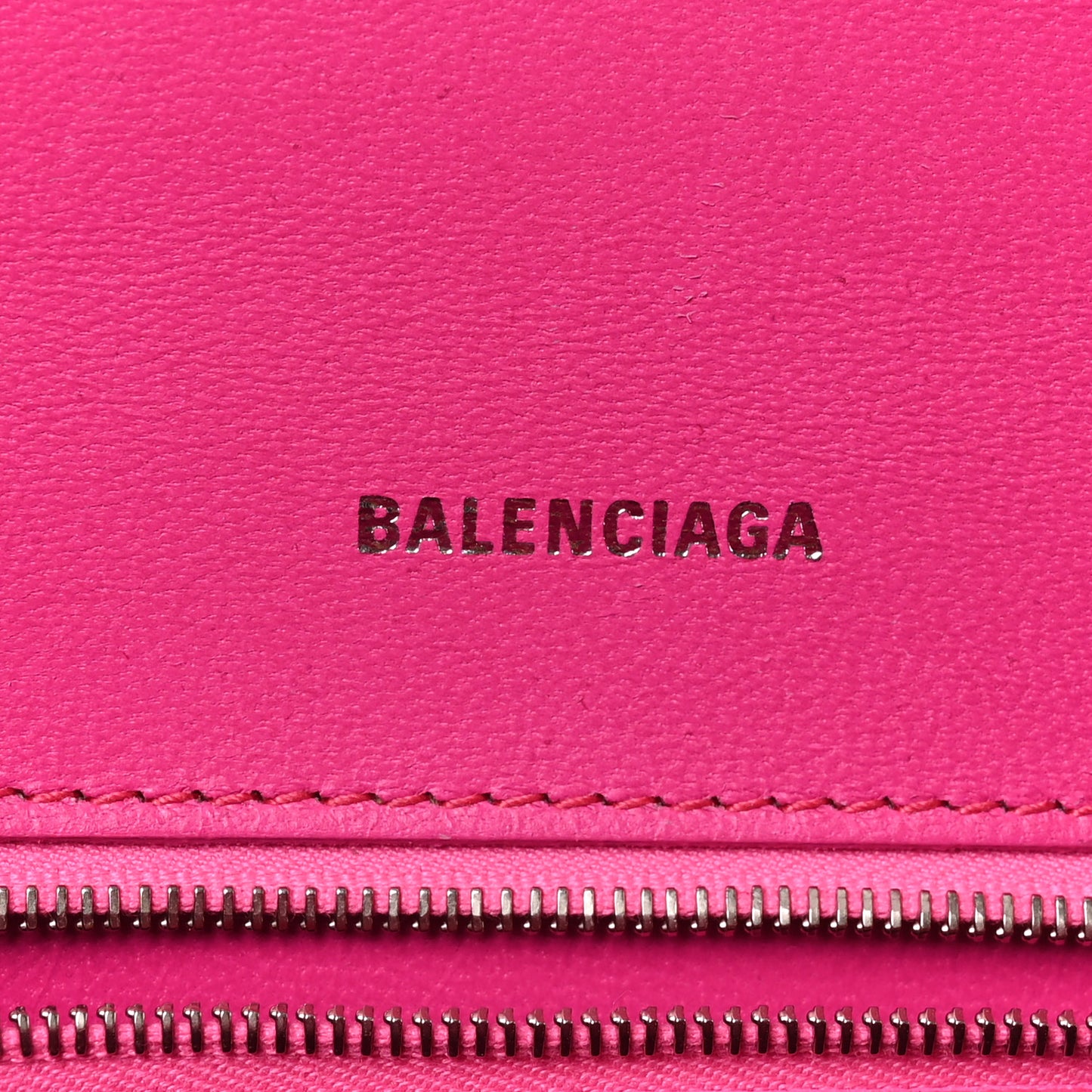 Shiny Box Calfskin Small Hourglass Top Handle Bag Acid Fuchsia