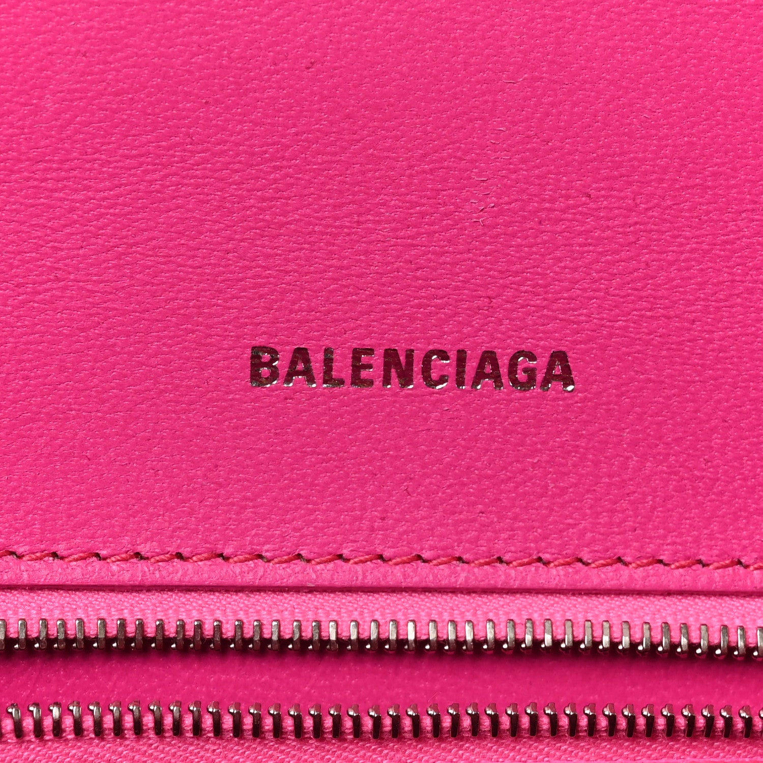 Balenciaga Shiny Box Calfskin Small Hourglass Top Handle Bag Acid Fuchsia 6 of 10