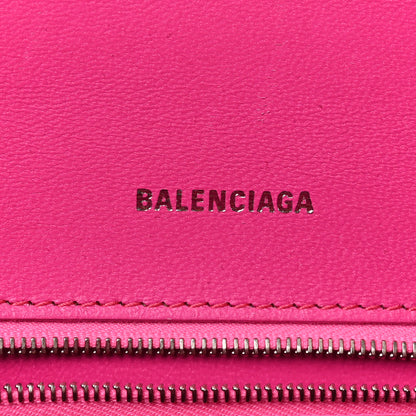 Balenciaga Shiny Box Calfskin Small Hourglass Top Handle Bag Acid Fuchsia 6 of 10