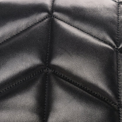 Saint Laurent Lambskin Quilted Small Loulou Puffer Monogram Chain Satchel Black 10 of 10