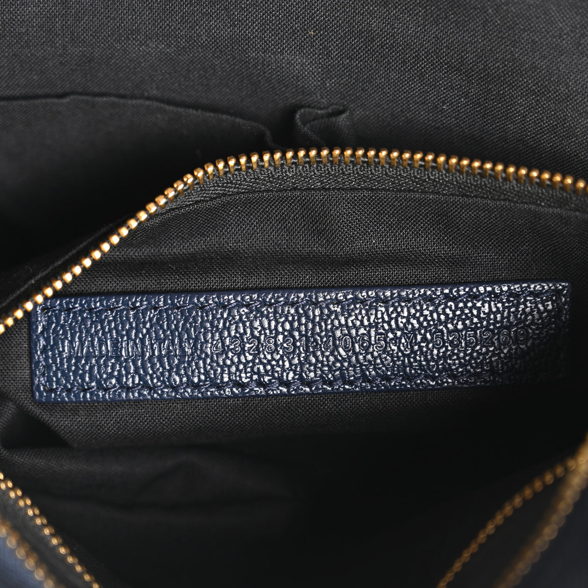 Chevre Gold Metallic Edge Hardware S City Bleu Nuit Dark Sea