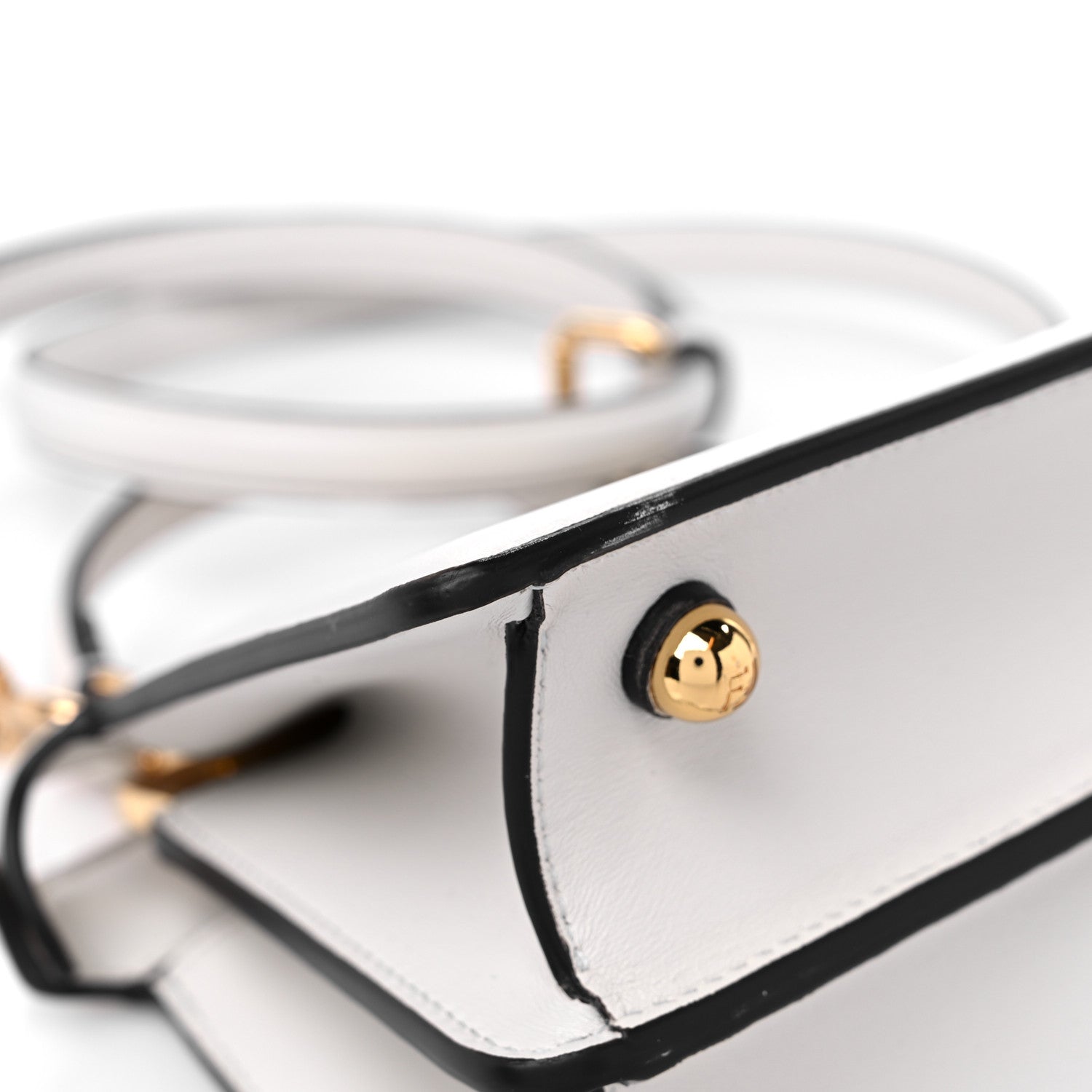 Fendi Shiny Nappa Petite Peekaboo I SEE U Satchel White 9 of 13