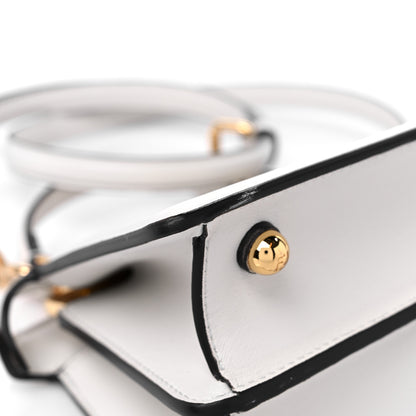 Fendi Shiny Nappa Petite Peekaboo I SEE U Satchel White 9 of 13