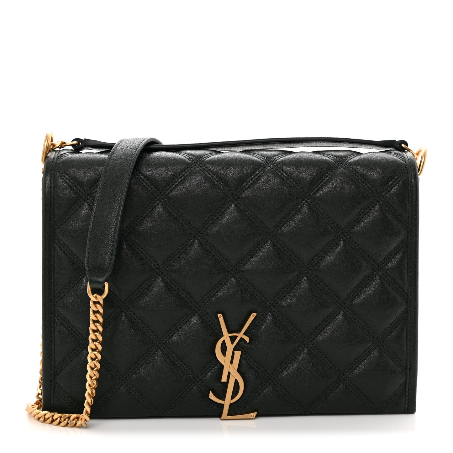 Lambskin Quilted Mini Becky Chain Bag Vert Fonce