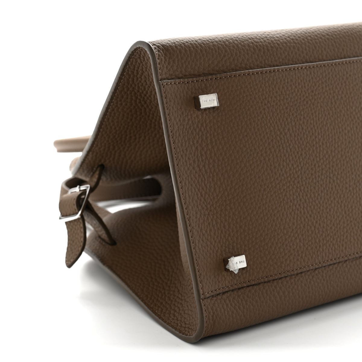 The Row Matte Grained Calfskin Soft Margaux 10 Bag Chevre 8 of 9