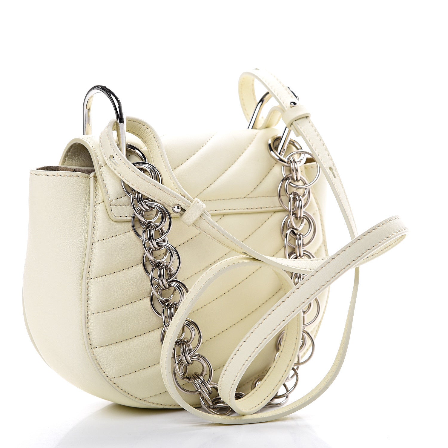 Chloe Calfskin Quilted Mini Drew Bijou Shoulder Bag Natural White 2 of 10