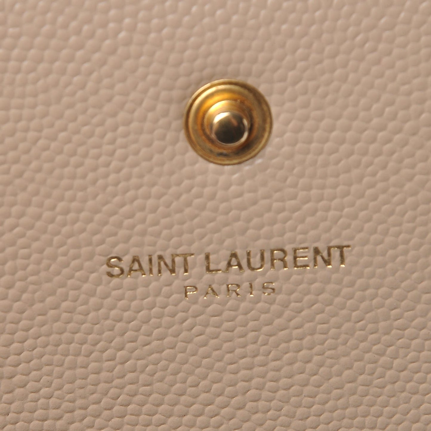Grain De Poudre Monogram Chain Wallet Dark Beige