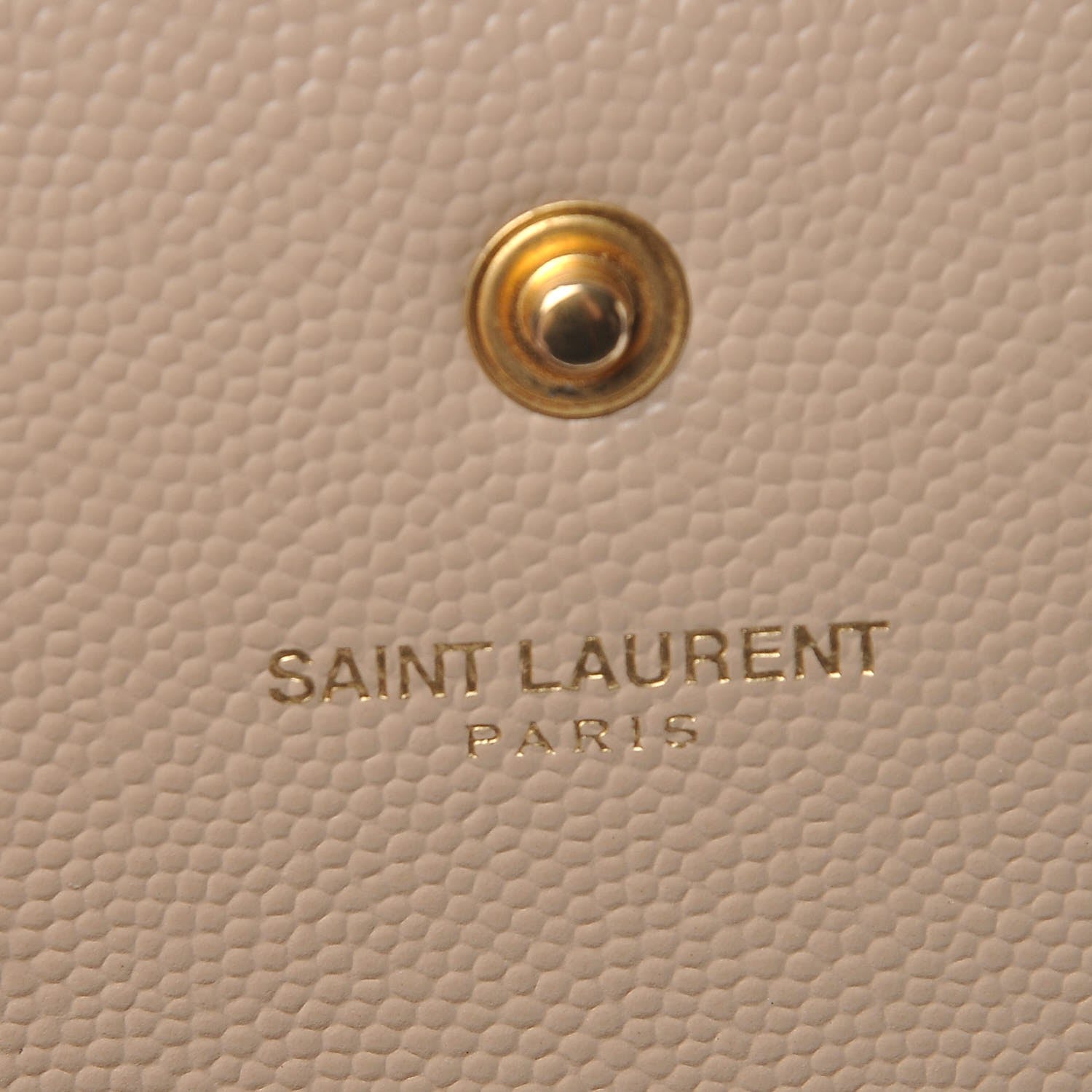 Saint Laurent Grain De Poudre Monogram Chain Wallet Dark Beige 6 of 10