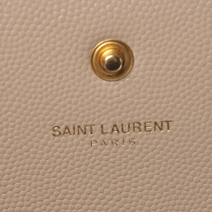 Saint Laurent Grain De Poudre Monogram Chain Wallet Dark Beige 6 of 10