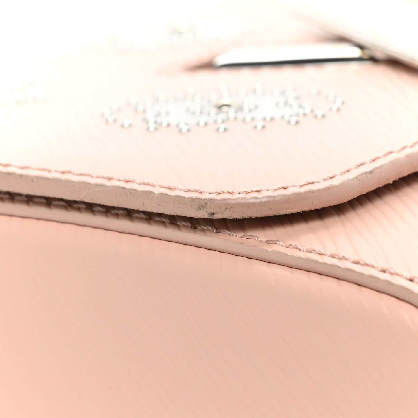 Epi Mechanical Flowers Twist Shoulder Bag MM Rose Ballerine