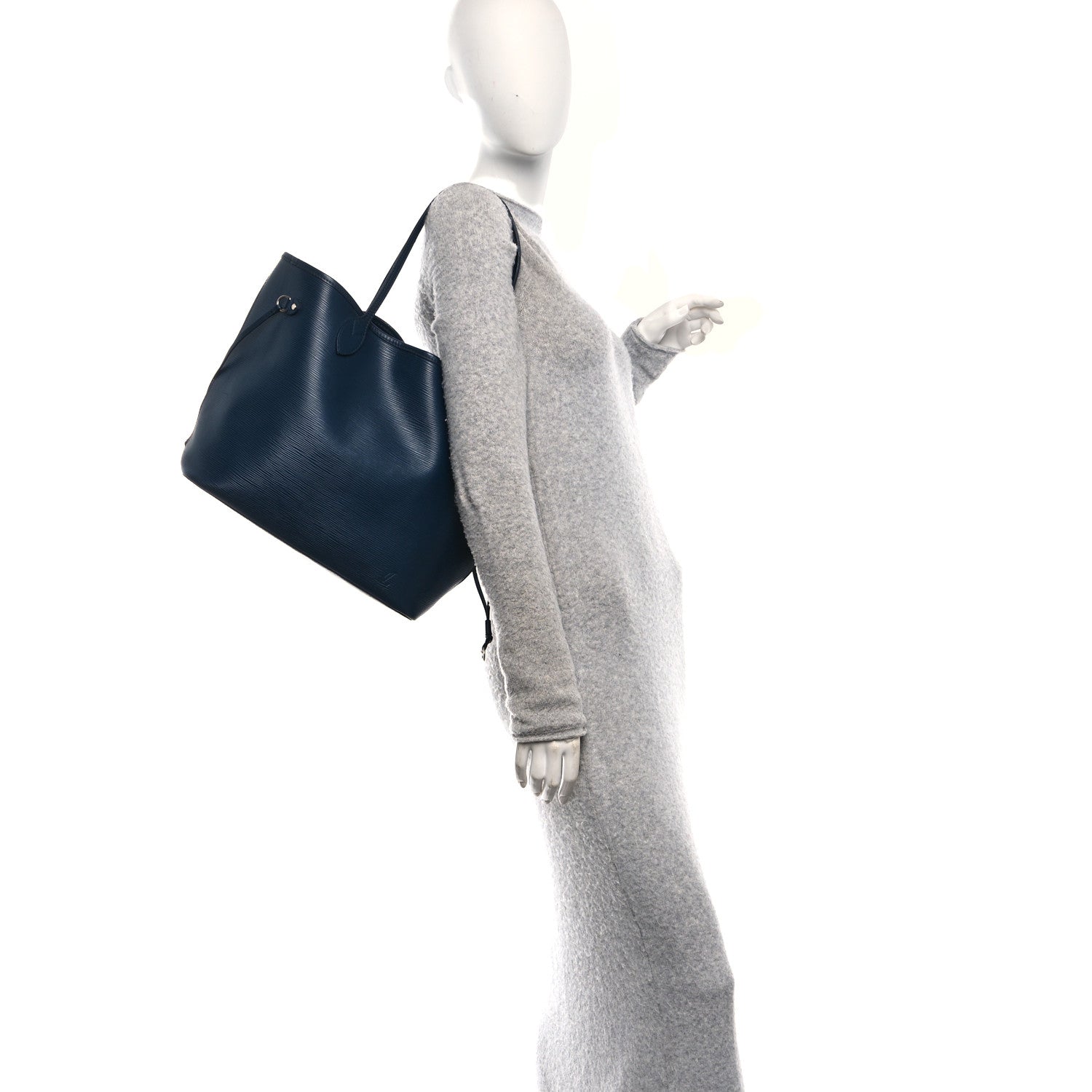 Louis Vuitton Epi Neverfull MM Indigo 2 of 10
