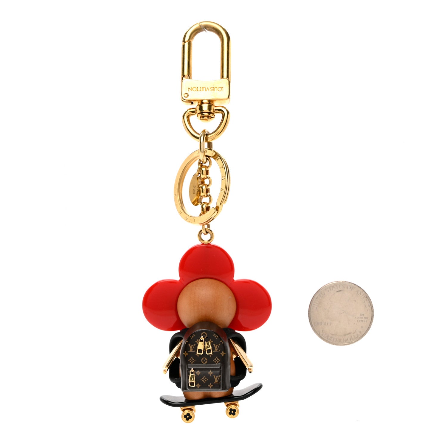 Louis Vuitton Resin Wood Vivienne Skateboarder Bag Charm 2 of 3