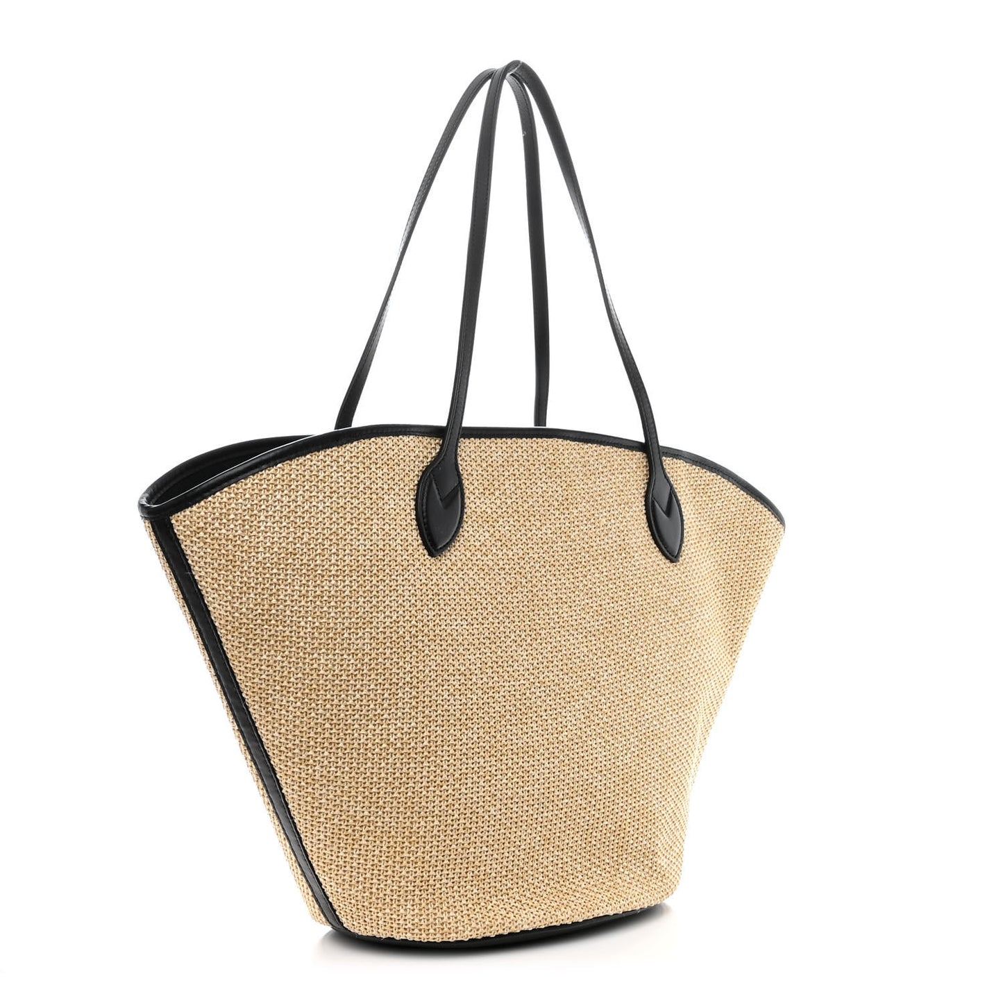 Raffia Saint Jacques Tote Black