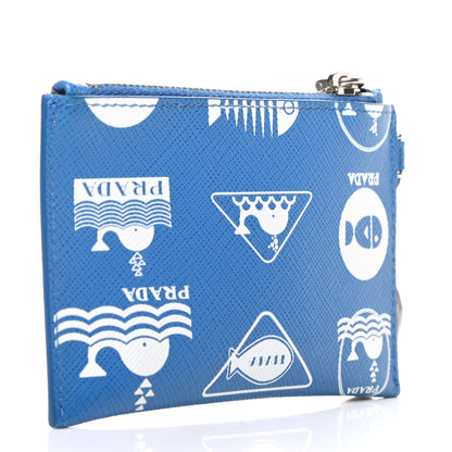 Prada Saffiano Whale Key Pouch Marea 3 of 5