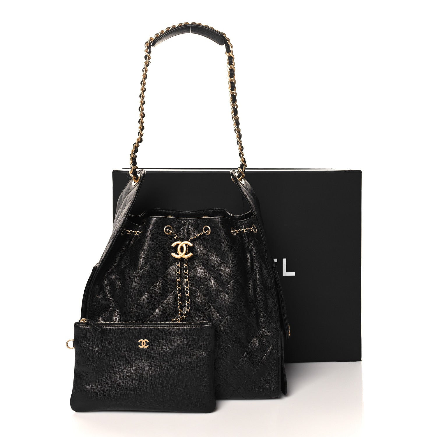 Chanel Caviar Quilted Medium Chanel 25 Handbag Black 11 of 11