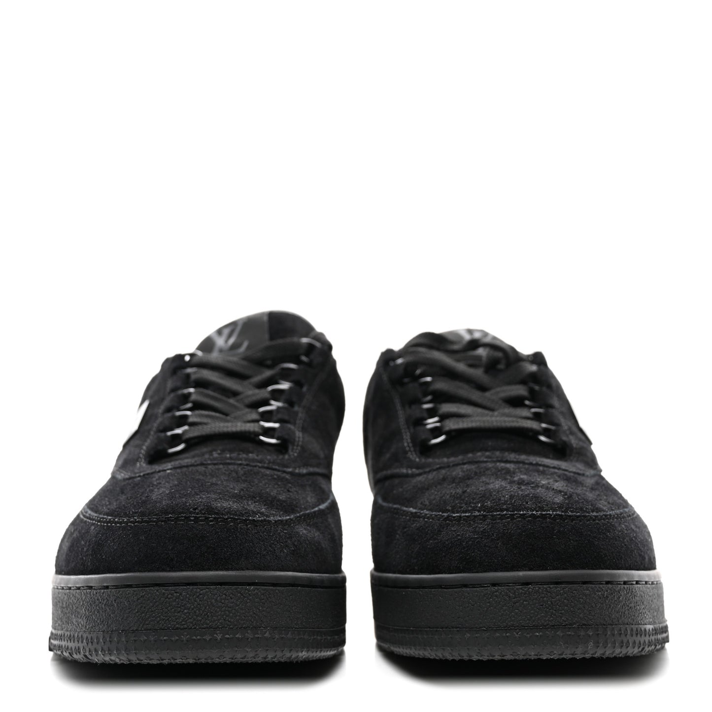 Suede Mens LV Trainer Sneakers 9 Black