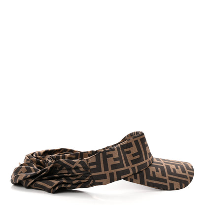 Fendi Silk FF Logo Visor Tobacco 5 of 8