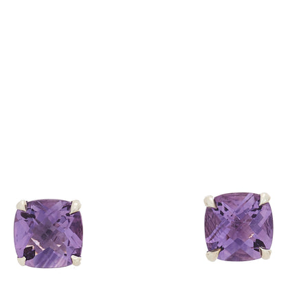 Tiffany Sterling Silver Amethyst Sparklers Stud Earrings 1 of 4