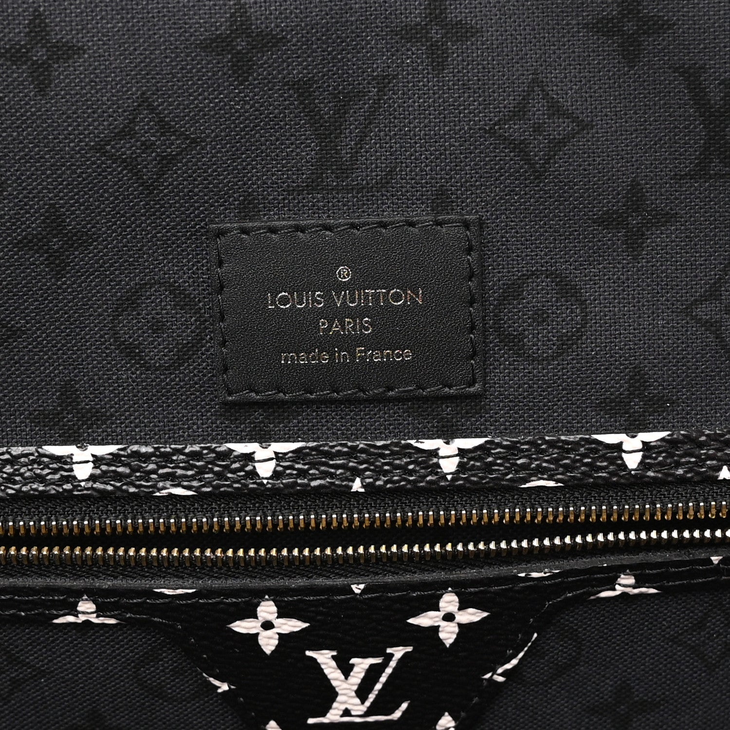 Louis Vuitton Monogram Giant Crafty Neverfull MM Creme Rouge Black 7 of 11