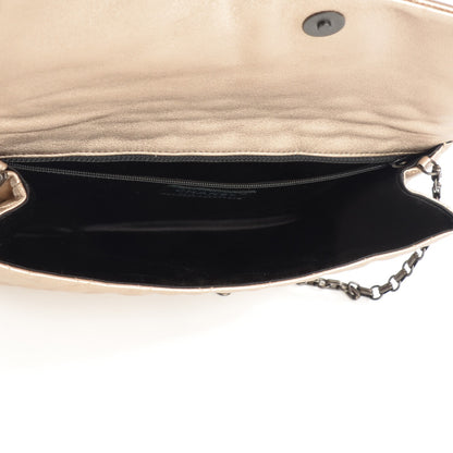 Chanel Metallic Lambskin Quilted Clutch Butterfly Chain Gold 4 of 6