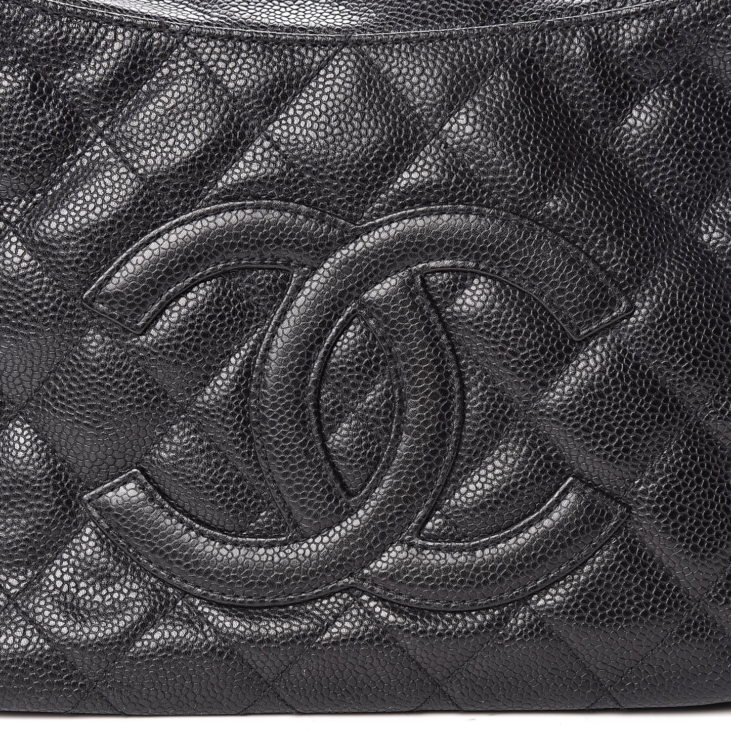 Caviar Quilted Timeless CC Shoulder Bag Black